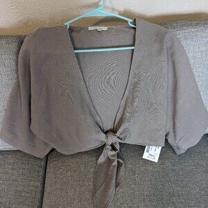 Love Tree Tie-in-Front Top/shrug / bolero Women's Size Small